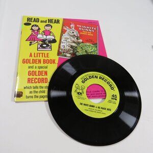 White Bunny and His Magic Nose 1957 by Golden Books LP Vinyl Record and Book